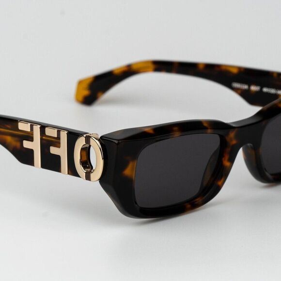 Off-White FILLMORE Women Sunglasses Havana Grey Square OERI124 6007 NEW main image 12